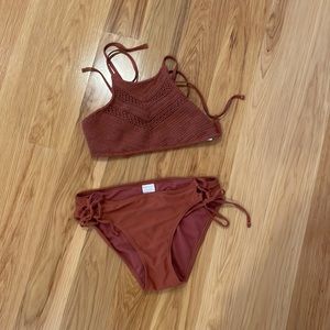 Xhilaration strappy back crochet bikini M top L bottom